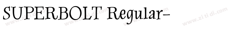 SUPERBOLT Regular字体转换